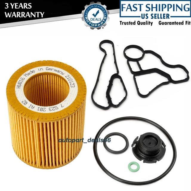 OIL FILTER+HOUSING GASKET & Cooler Seal Set for BMW X1 X3 X5 N26 N52