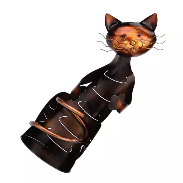 Wine Bottle Holder Keeper Tabletop Decor Wine Rack Novelty Cat Figurine Ornament 2