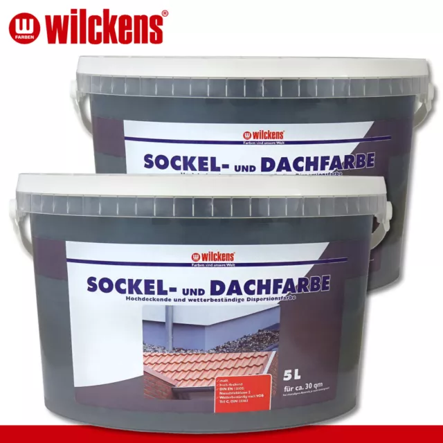 Wilckens 2x 5 L Sockel- E Colore Tetto Antracite Sockelfarbe Tegole Esterno