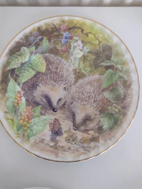 4 British Anchor Ironstone Plates Memory Lane Fox Rabbit Hedgehog Bird Collector 3