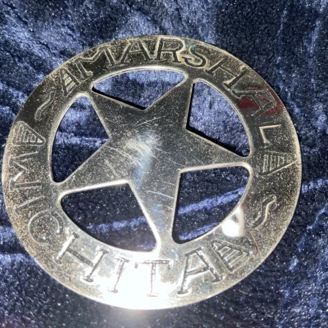 Franklin Mint Sterling Silver Badge Marshal  Wichita