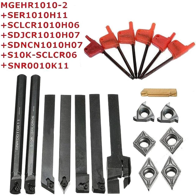 Inserti Carburo Chiavi Sughero Rondine Tenone Codolo Utensile Del Tornio 10mm
