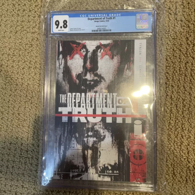 Department Of Truth #1 - Secret Variant Cover - Cgc 9.8 / White Pages - Image