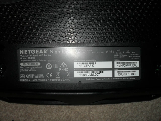 NETGEAR R8000 Nighthawk X6 Tri-Band 3.2Gbps Router - Black 10