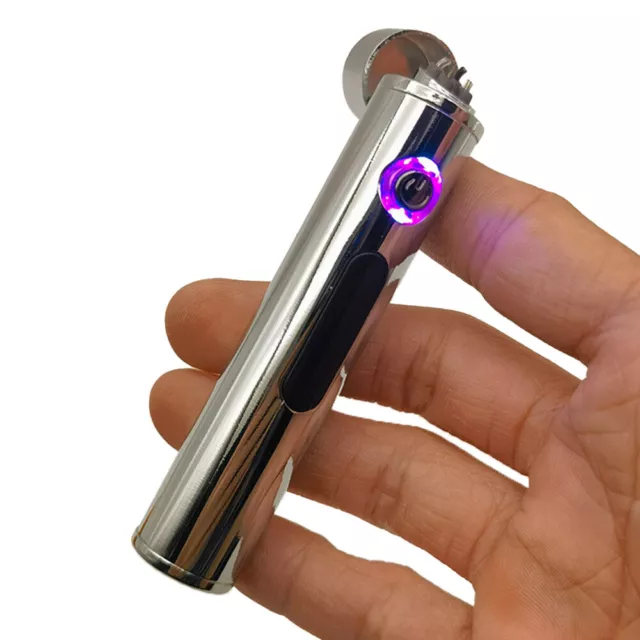 Dual Arc Plasma Electric Lighter USB Rechargeable Portable Lighters Silver USA