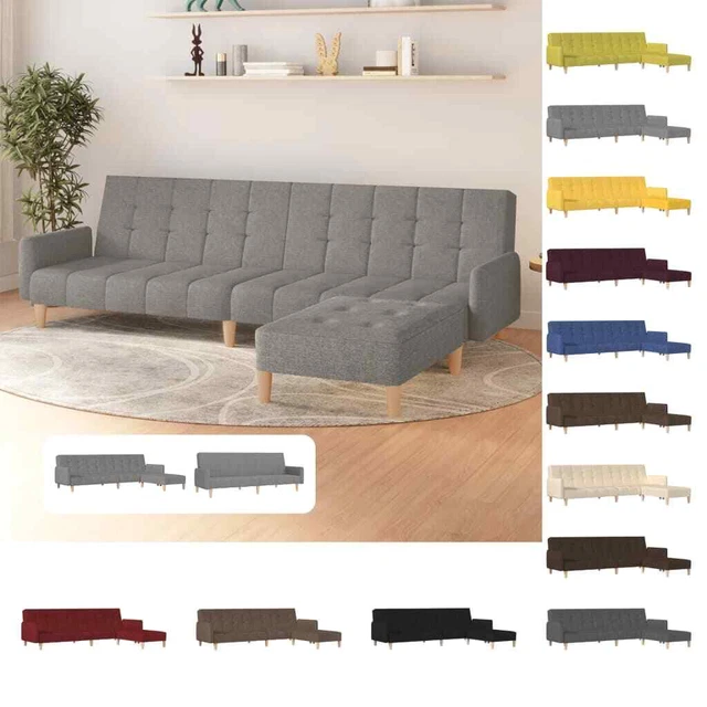 Schlafsofa 2-Sitzer Sofa Couch Sofabett Schlafcouch Gästebett Stoff vidaXL