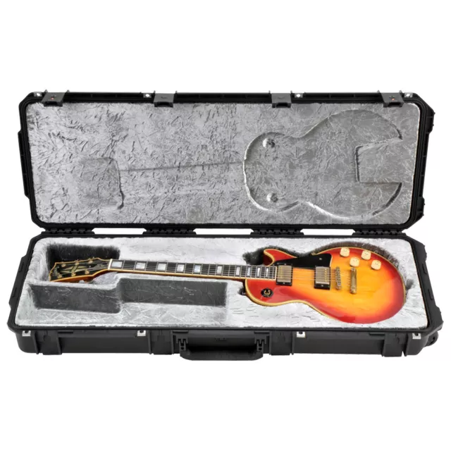 SKB Waterproof Flight Hard Case TSA Lock Wheels for Les Paul Guitar 3I-4214-56