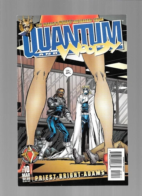 QUANTUM AND WOODY 10 11 LOT OF 2 COMIC BOOKS VALIANT ACCLAIM Christopher Priest