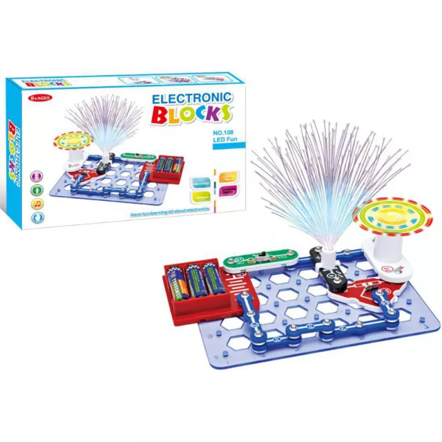 Educational Snap Circuits Electronics Discovery Blocks Kit Science Toy Kids DIY 2