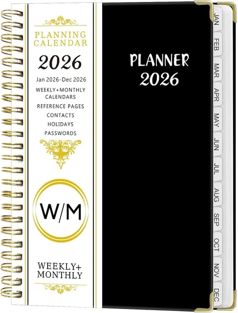 2026 DAILY PLANNER A5 Spiral Bound - Weekly & Monthly Academic Diary ...