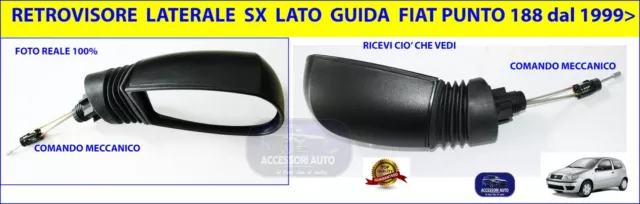COMPATIBILE per Fiat Punto 188 dal 1999> Specchietto Retrovisore Specchio SX
