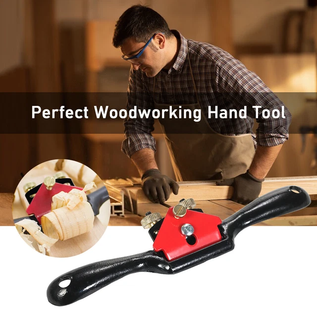 9" Spoke Shave Plane Metal Blade Wood Manual Planer Woodworking Deburring Y4Q9
