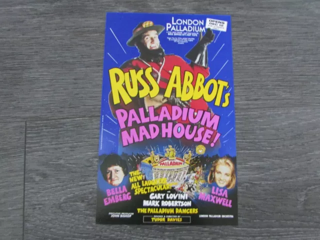 Russ Abbot's Mad House Bella Emberg Lisa Maxwell London Palladium Theatre Flyer