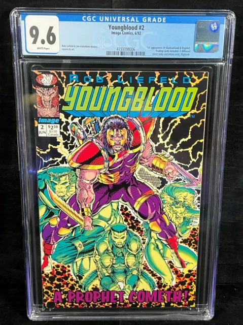 Youngblood #2 CGC 9.6 1992 Image Comics Green Logo, 1ST APPEARANCE OF PROPHET