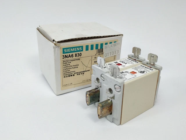 Siemens 3NA6830 Fusible NH000 100A 500V 2pcs