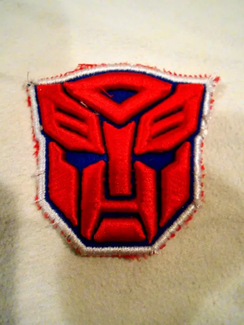 "Patch en tissu logo moto film Autobat Transformers rouge 2 1/2"