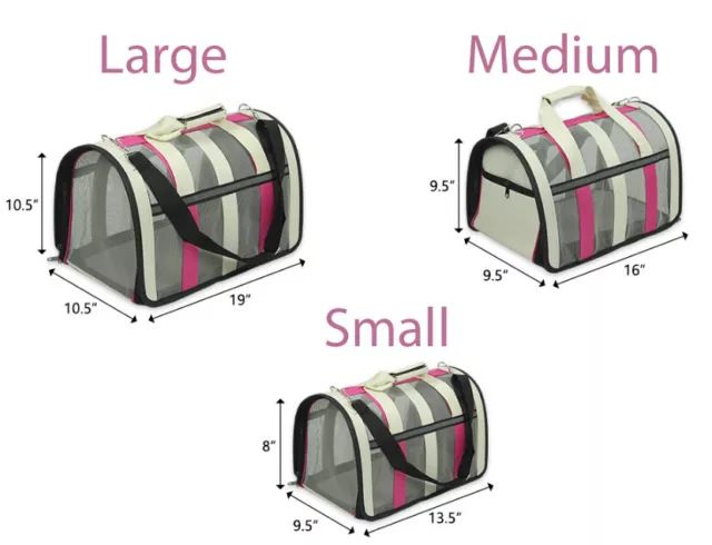 Pet Carrier Dog Cat Puppy Portable Travel Tote Bag Soft Sided Collapsible S L M 2