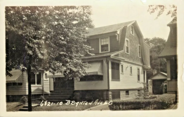 A View Of 6821-10 Brighton Avenue, Oliver Lynche's Home, East Orange. NJ RPPC