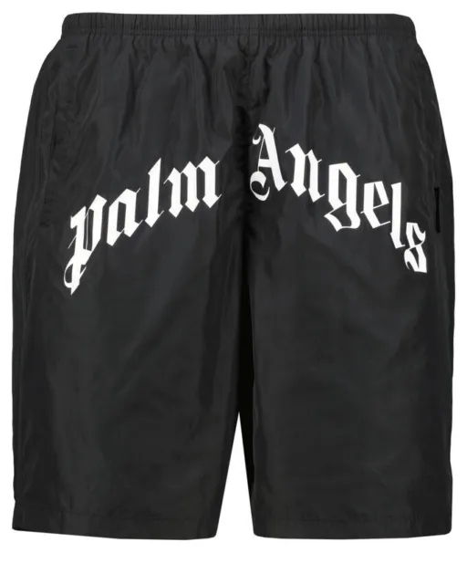 Palm Angels Badeshorts Herren Black Schwarz Badehose XL Logo Swim