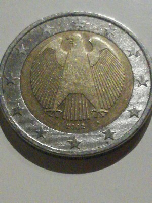 piece de 2 euros rare Allemande aigle fédérale 2002  lettre A 