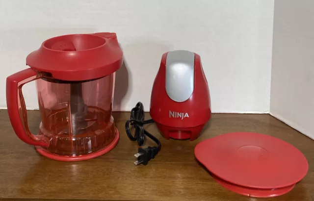 Ninja Storm Food Processor Blender QB750RS Red Tested Very Portable