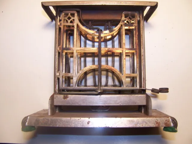 Vintage Antique Toaster Metal Swing Out Doors Needs Plug