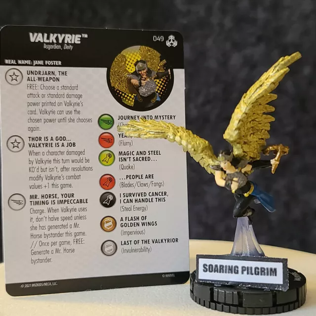 VALKYRIE - 049  SUPER RARE War of the Realms Marvel Heroclix #49