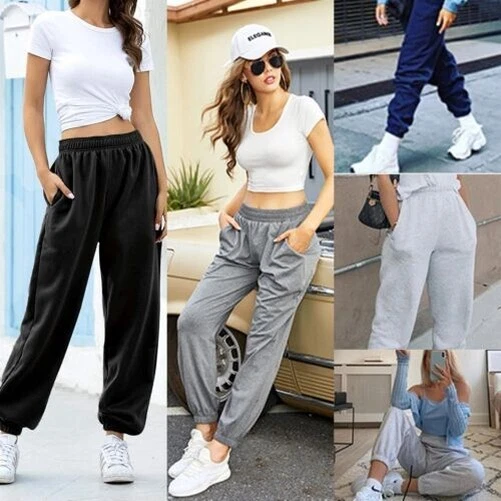 Donne Pantaloni Sportivi da Jogging Corsa Palestra Fodera Pile Ragazze