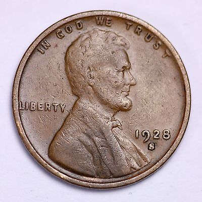 1928-S Lincoln Wheat Cent Penny LOWEST PRICES ON THE BAY!  FREE SHIPPING!