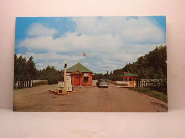 Riding Mountain National Park Manitoba Canada Chrome Postcard Flag B859