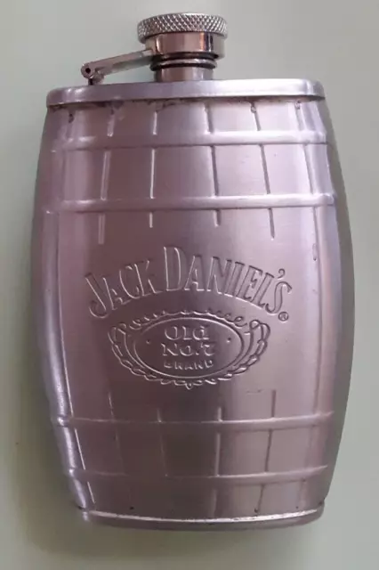 Jack Daniels Old No. 7 Stainless Steel 6 oz Barrel Hip Flask