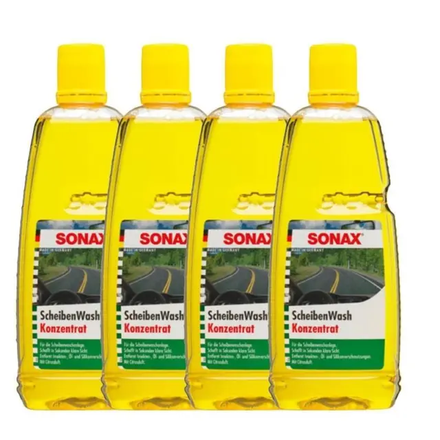 4 X SONAX Scheibenwash Concentrato 02603000 Citrusduft 1 Litro