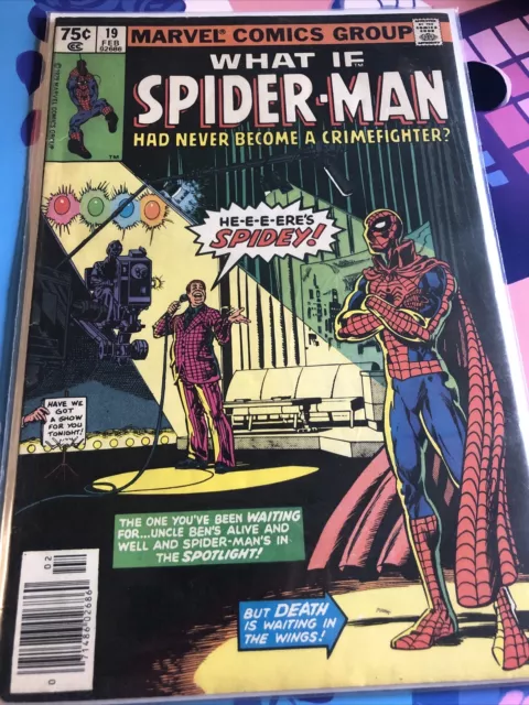 MARVEL COMIC “WHAT IF” Spider-Man Had Never Become A Crime fighter? #19(1980)