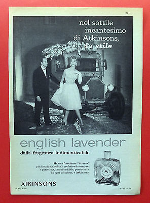 D134 Advertising Pubblicità ATKINSONS ENGLISH LAVANDER 1959 