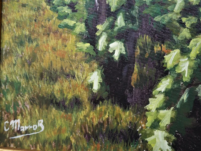 tableau signé Marro: les vignes 3