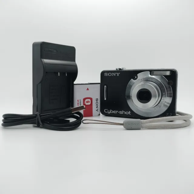 Sony Cyber-Shot DSC-W55 Vario-Tessar Carl Zeiss Lens 7.2 MP Digital Camera Black
