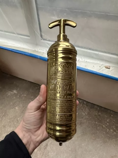 VINTAGE DESMO Brass Colour CTC FIRE EXTINGUISHER