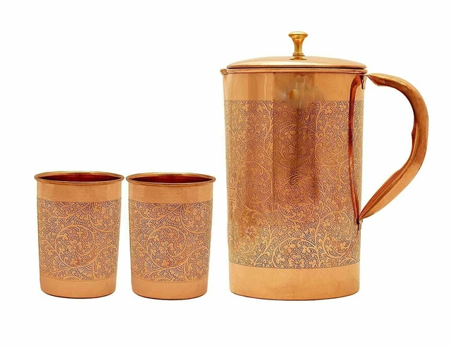 Lot De 2 Gobelets Cuivre Pur – Artisanaux, Ethniques – Idée Cadeau – Neufs