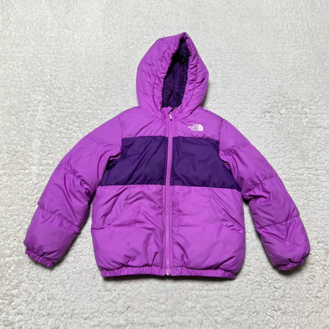The North Face Jacket Girl 6T Purple 550 Down Sherpa Parka Moondoggy Toddler