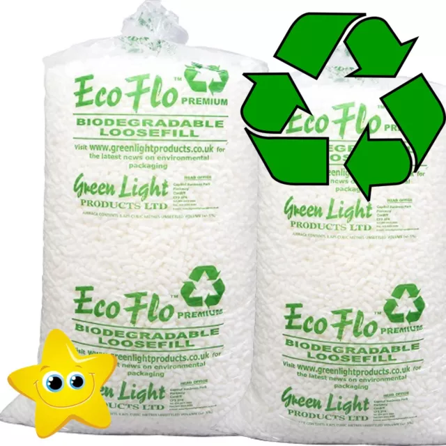 Quality Ecoflo Biodegradable Loose fill Packing Peanuts *BEST PRICE* 15 Cubic Ft