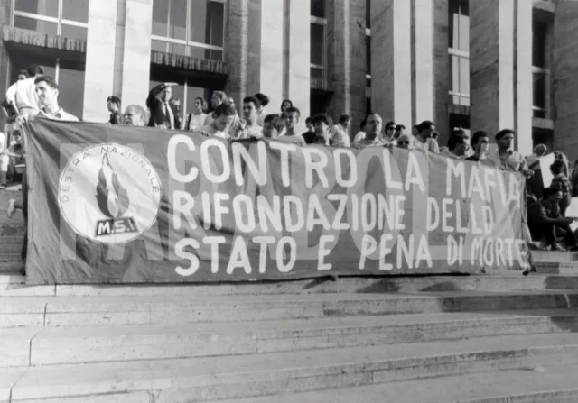 Foto vintage de archivio Demo Contra La Mafia, Italia, impresión 24 x 18cm