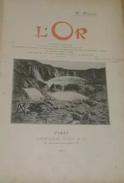 L'OR par H. HAUSER, Ed. Librairie NONY, 1901