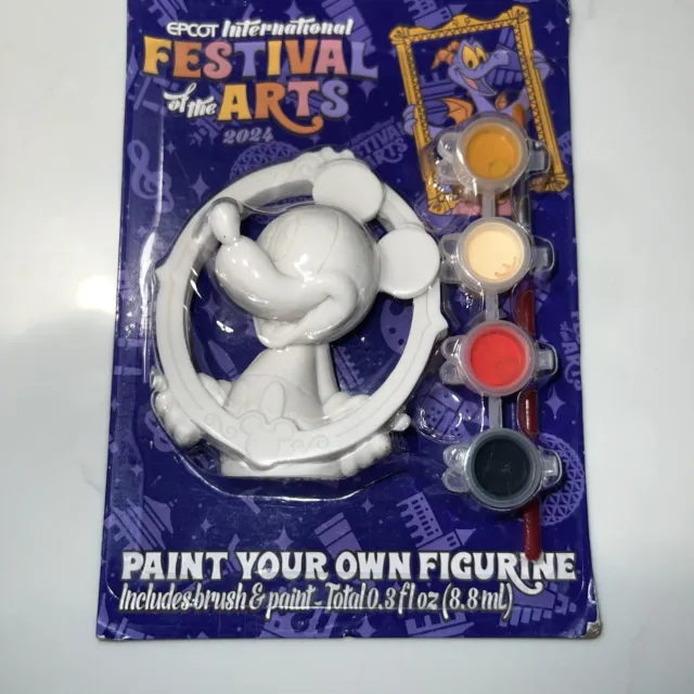 2024 Disney Parks Epcot Festival Of The Arts Mickey Mouse Paintable Figure Prize