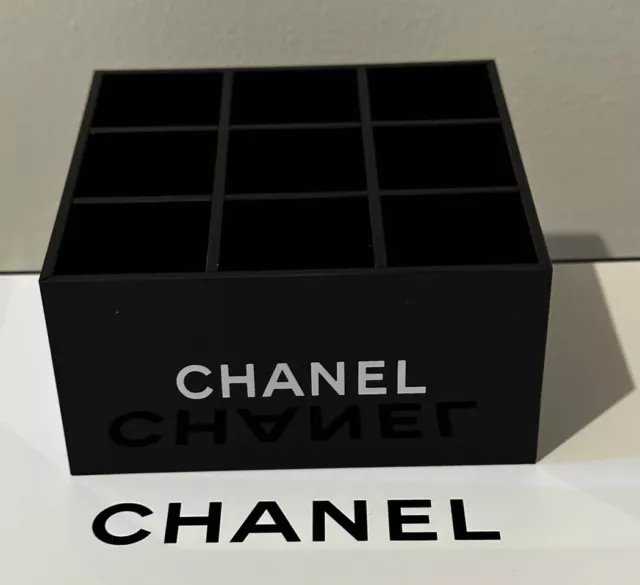 chanel vip gift vanity tray makeup organizer. WHITE