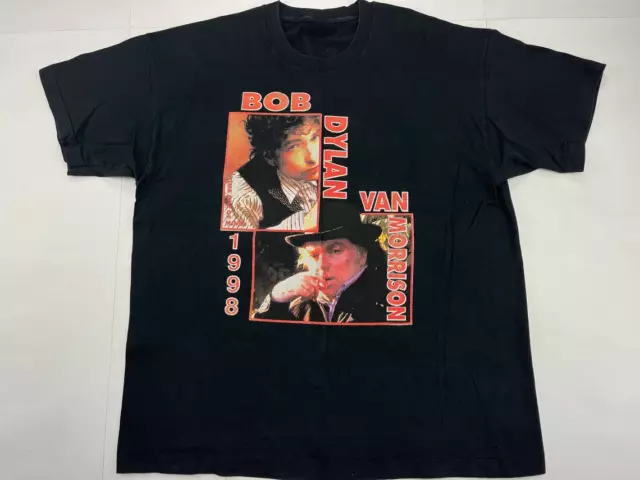 Vintage Bob Dylan Van Morrison 1998 World Tour Concert Shirt  VN1805