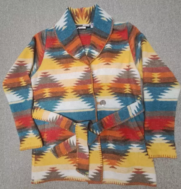 Vintage Rhonda Stark Southwestern Aztec Blazer Jacket Womens Size S