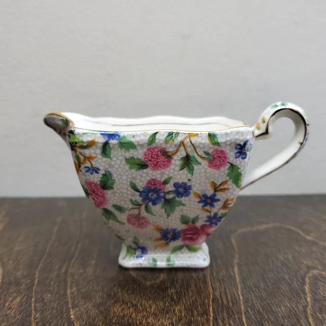 Royal Winton Grimwades Old Cottage Chintz Ascot Creamer Circa 1930s Pre 1960 Vtg 2