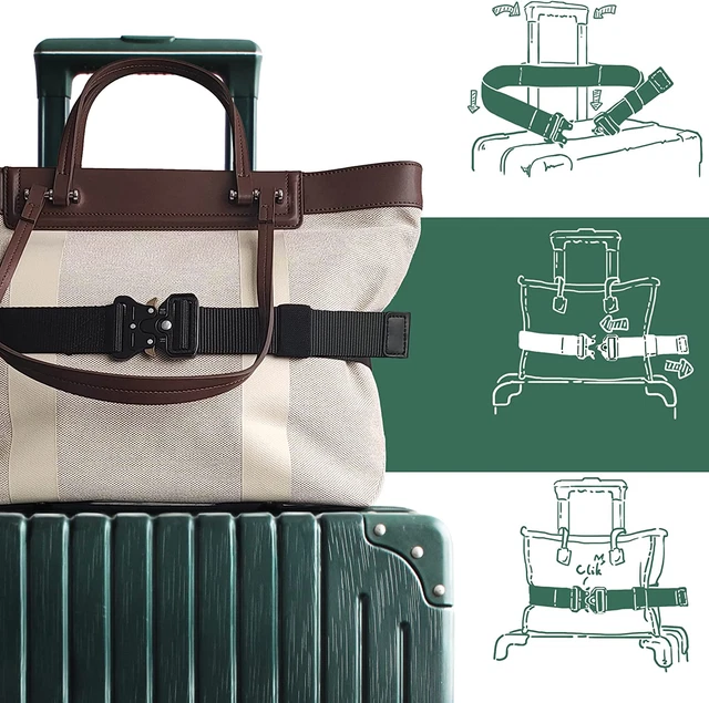Travel Belt for Luggage - Stylish & Adjustable Add a Bag Strap Carry on Airport