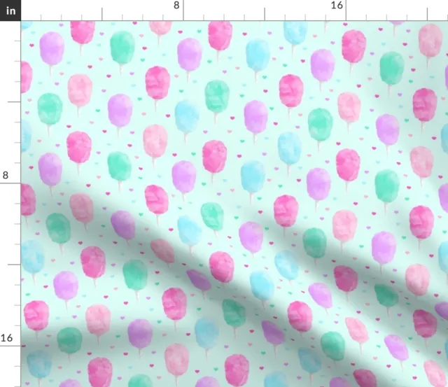 Candy Sweets Food Baby Girl Mint Pink Summer Spoonflower Fabric by the Yard