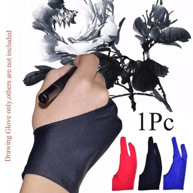 les doigts des mitaines fournitures de peinture tablette graphique dessin gant